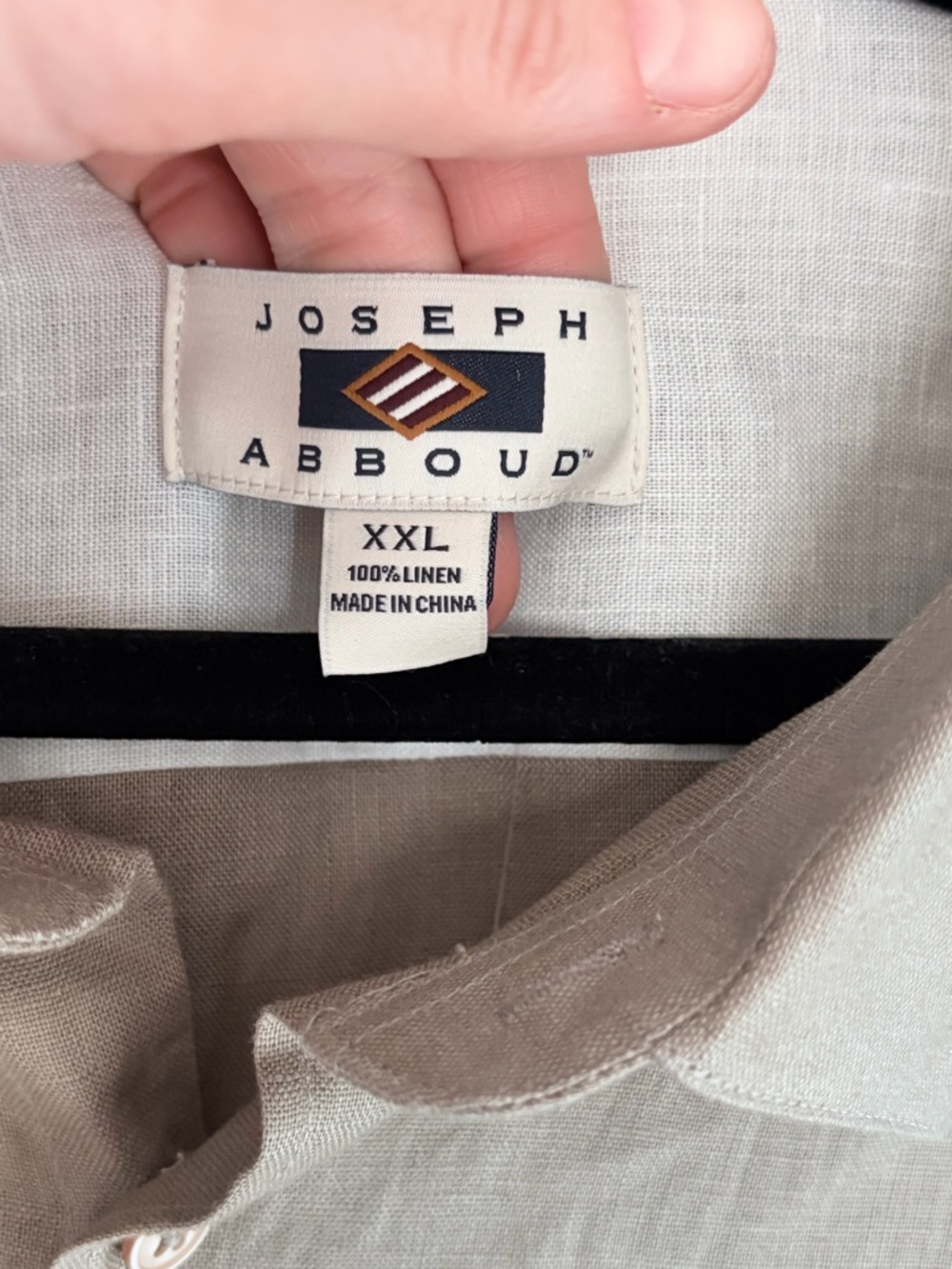 Joseph Abboud Short Sleeve Button-Front Shirt in Taupe - Picture 3 of 4